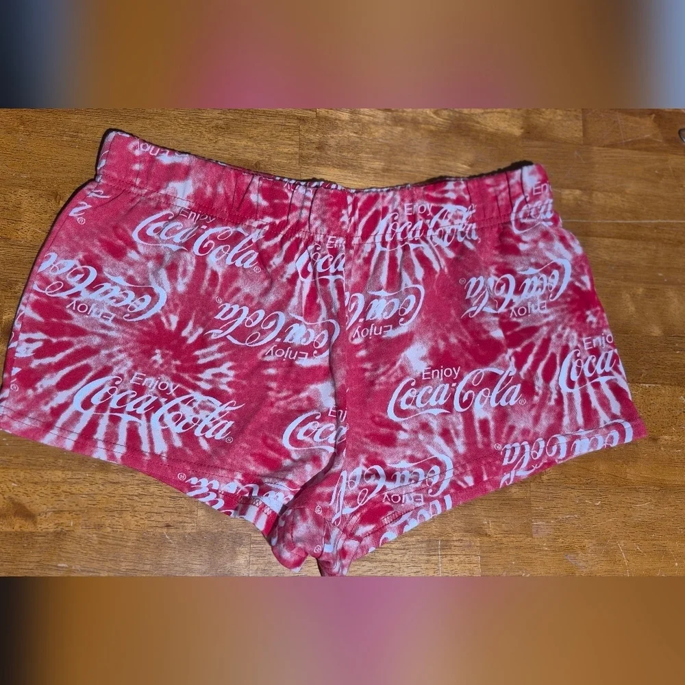 Coca-Cola Red and White Patterned Fabric